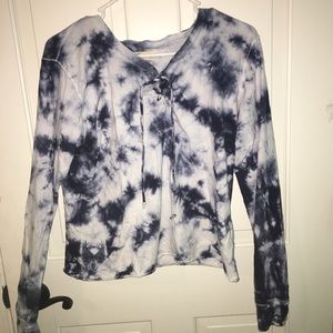 Hollister tie die long sleeved tee